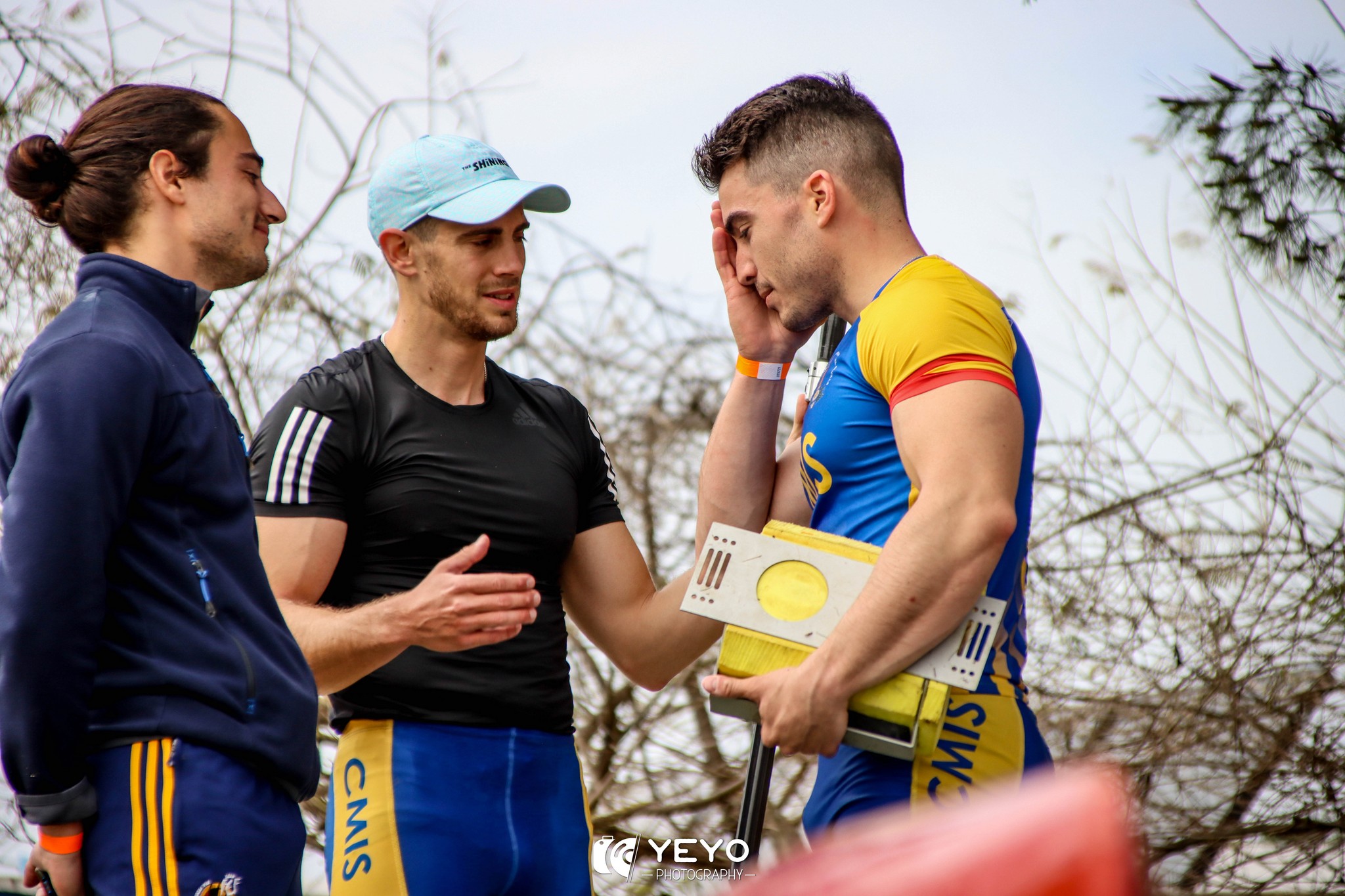 Canoe athletes training together